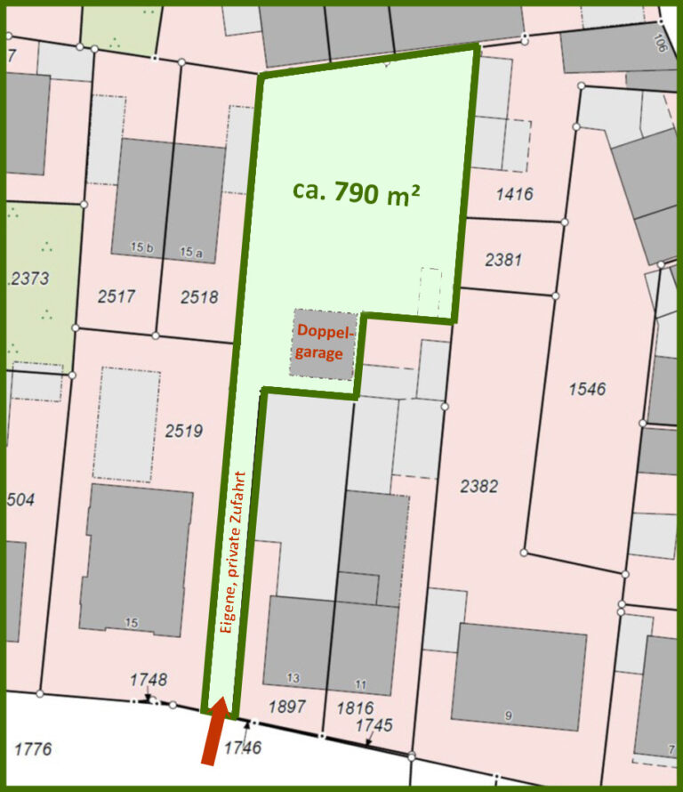 Menden: ca. 790 m² Baugrundstück mit großer Doppelgarage in Ruhiglage