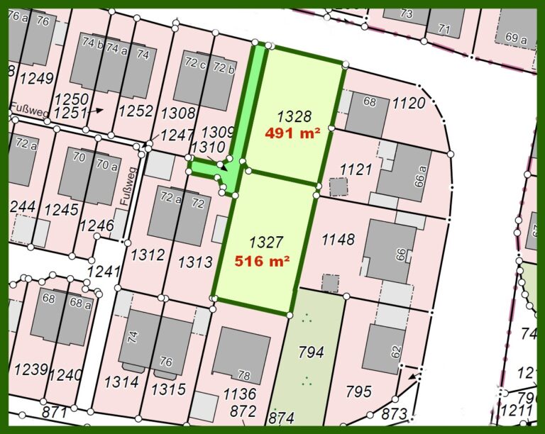 2 Bauparzellen (1.007 m²) in guter Lage von Sankt Augustin-Menden